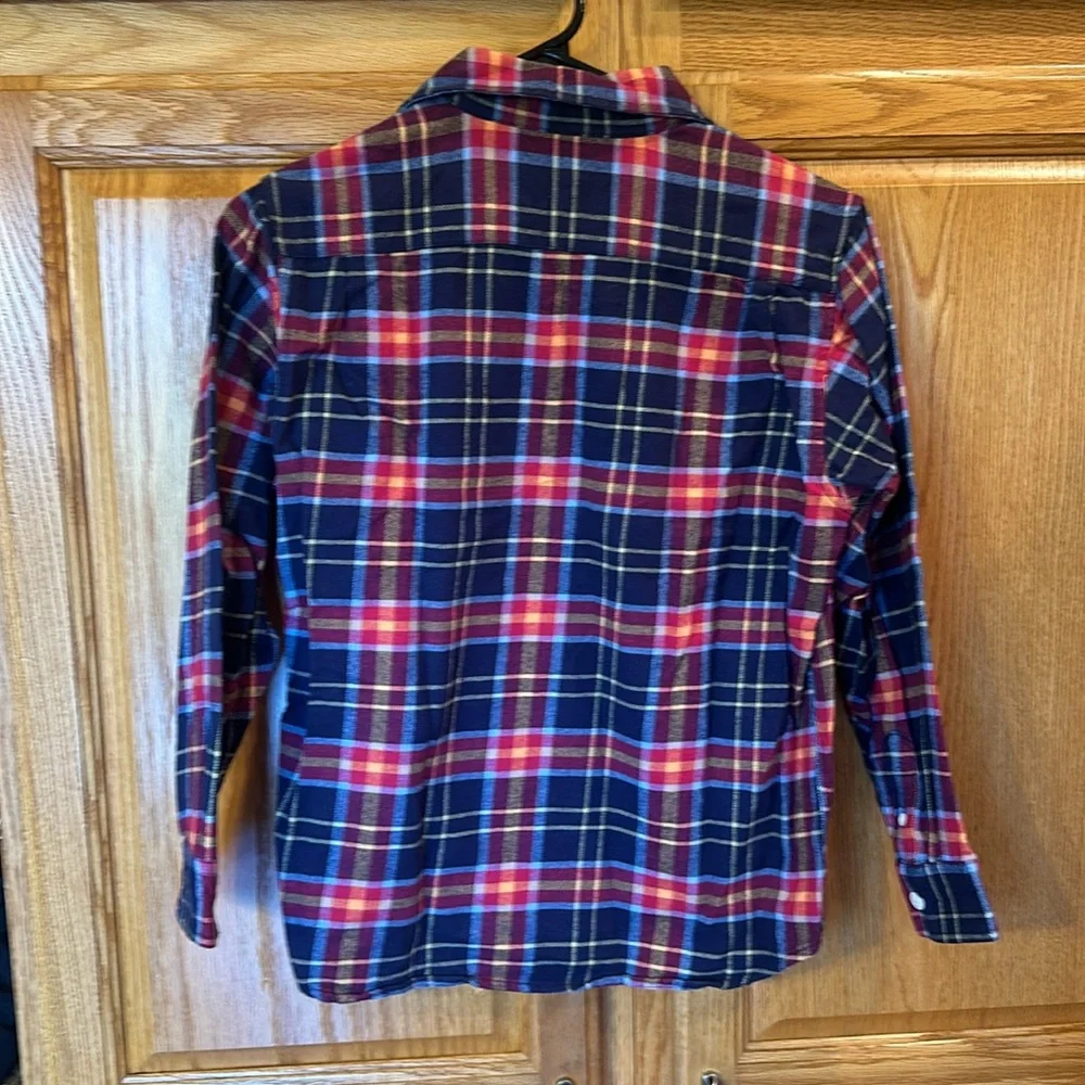 Kids Lands End Long Sleeve Flannel Shirt